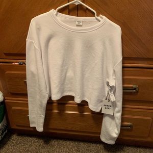 Sunday best white cropped top